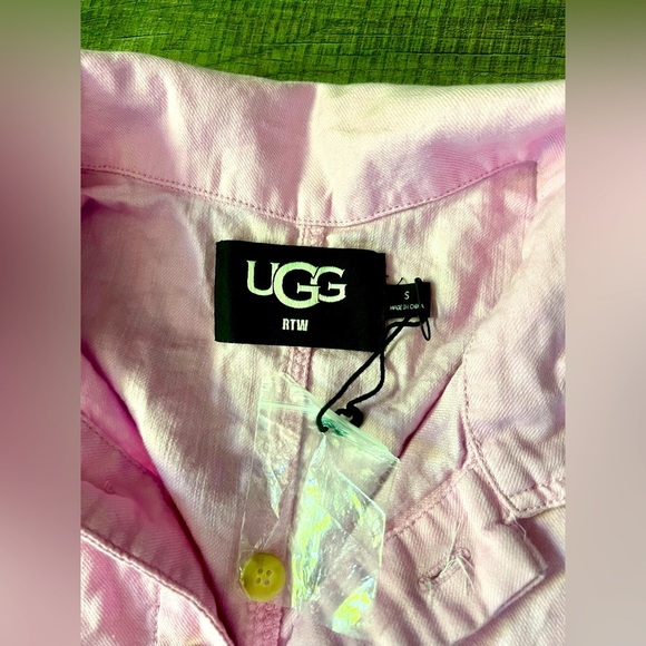 NWT! UGG Monroe Utility Jumpsuit Pink Small Pockets Barbie Cargo Comfy - Picture 6 of 7